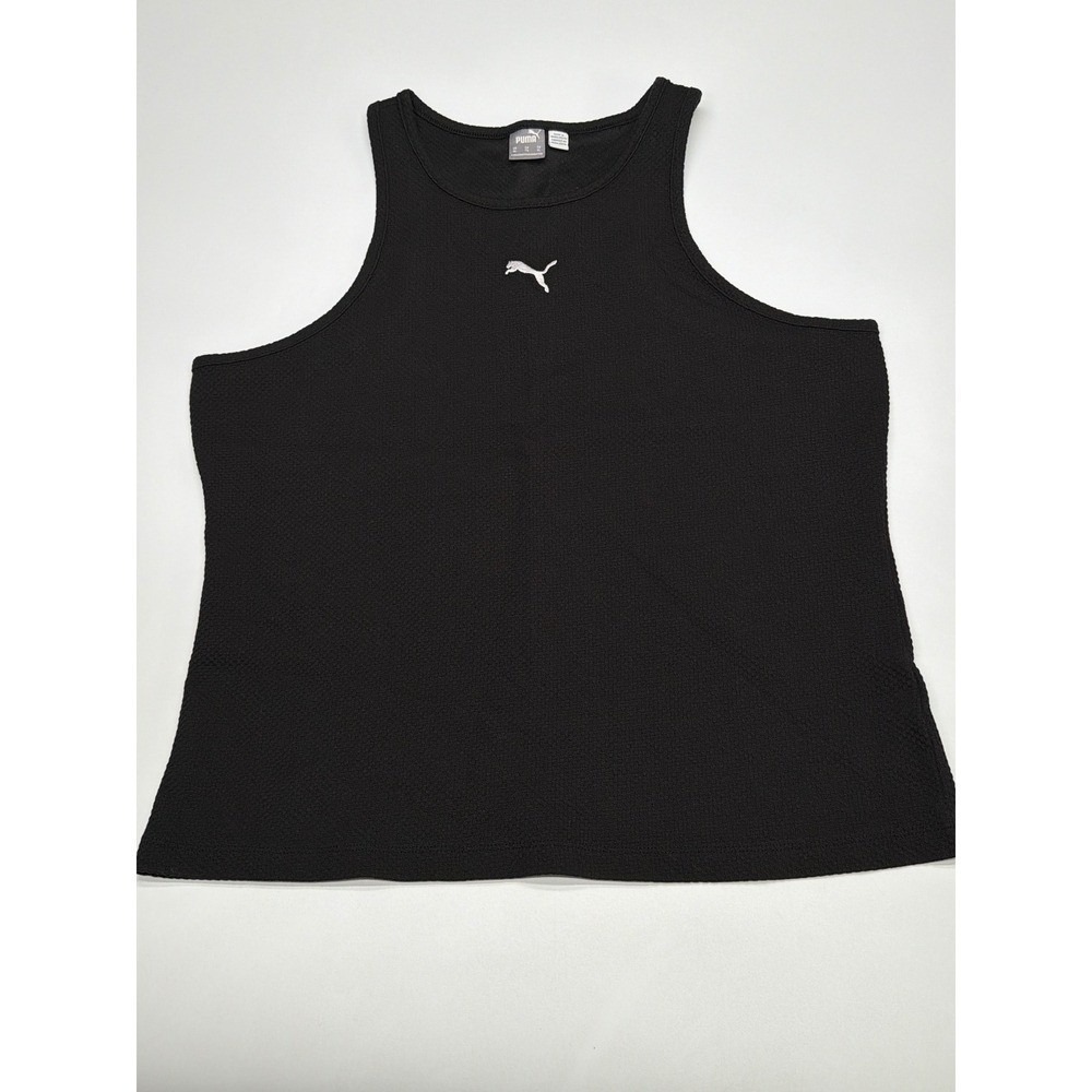 Puma Mens Black Tank Top Sleeveless Athletic Gym Workout Casual XL